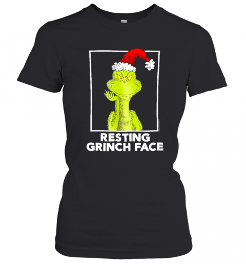 Grinch Santa Resting Grinch Face T-Shirt Classic Women's T-shirt