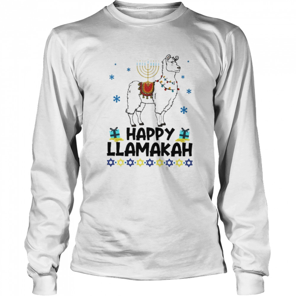 Hanukkah happy llamakah 2021 Long Sleeved T-shirt