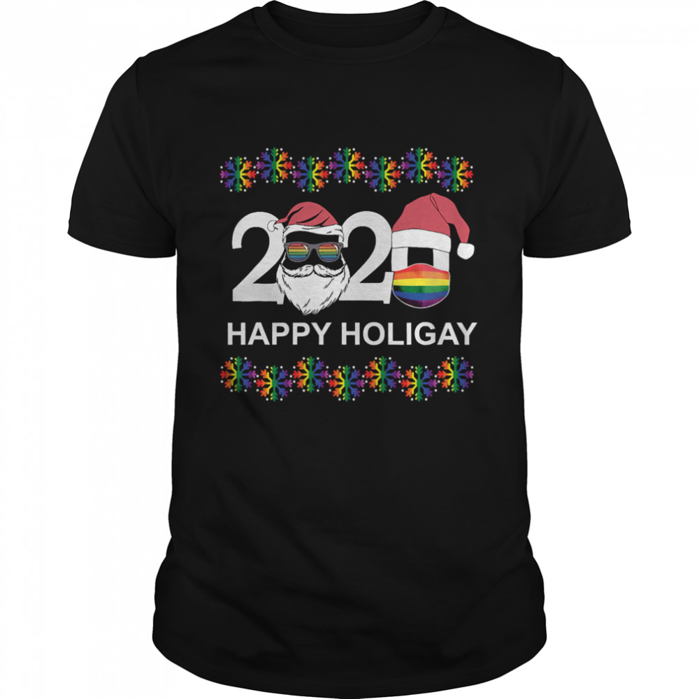 Happy Holigay 2020 Gay Lesbian Transgender Pride LGBT Christmas shirt