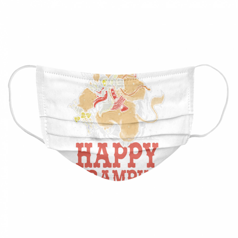 Happy Krampus Merry Christmas Cloth Face Mask