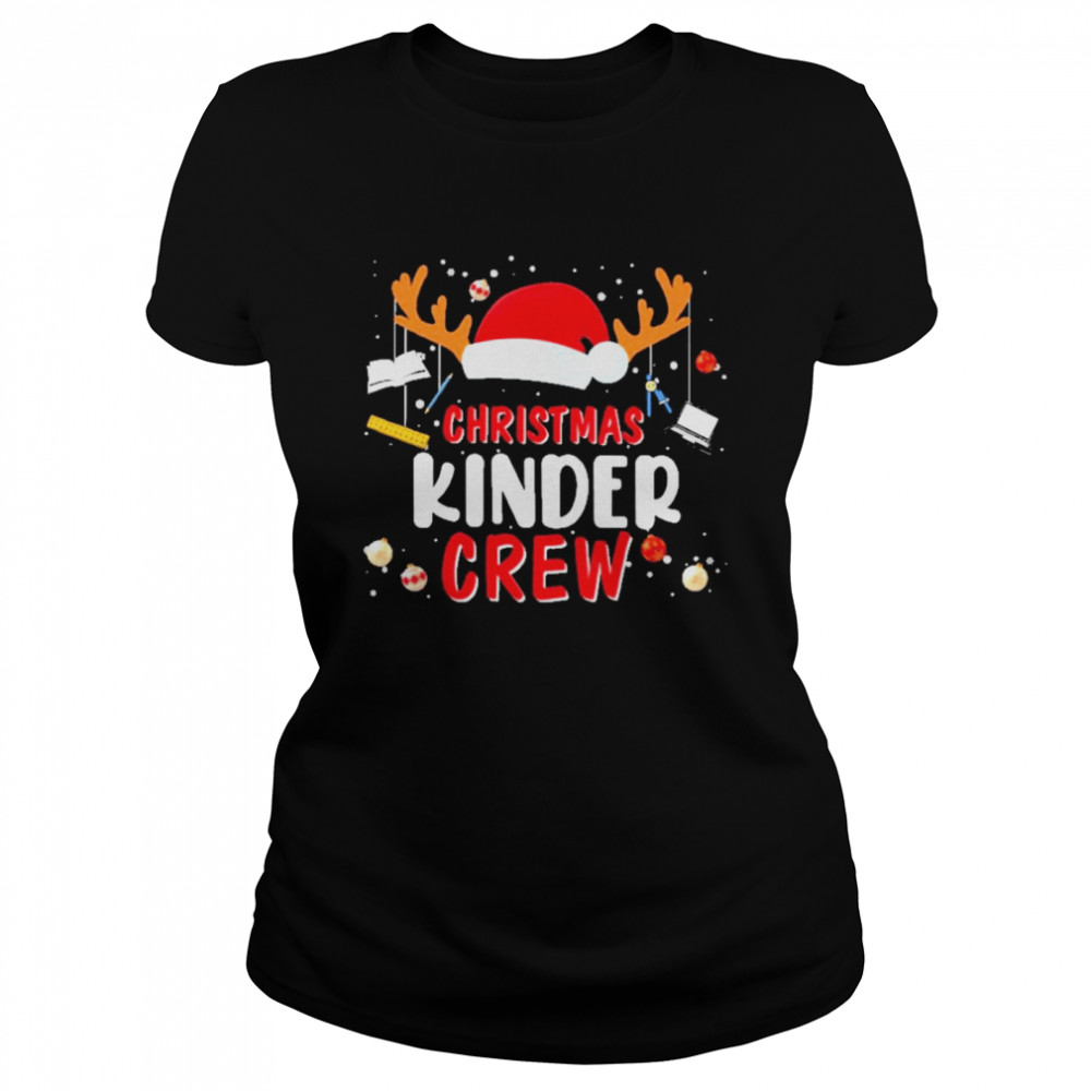 Hat santa christmas kinder crew sweat Classic Women's T-shirt
