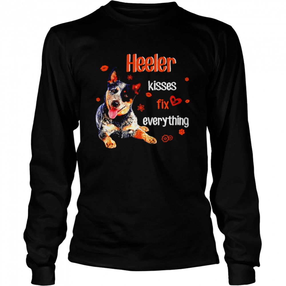 Heeler Kisses Fix Everything For Heeler Lover Long Sleeved T-shirt