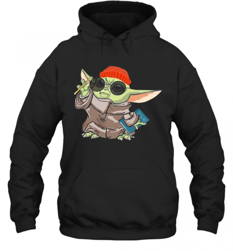 Hipster Baby Yoda T-Shirt Unisex Hoodie