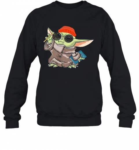 Hipster Baby Yoda T-Shirt Unisex Sweatshirt