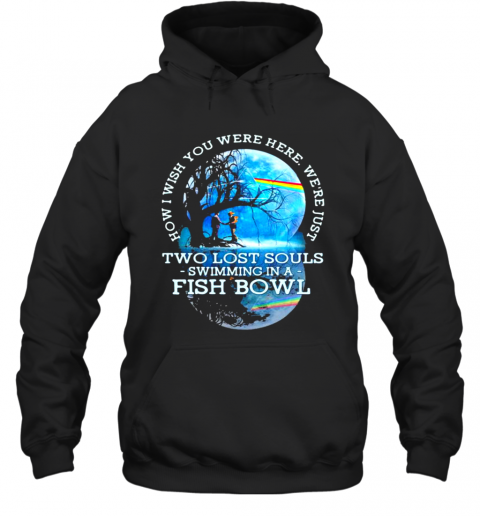 How I Wish You Were Here We'Re Just Two Lost Souls Swimming In A Fish Bowl Lgbt Pink Floyd T-Shirt Unisex Hoodie