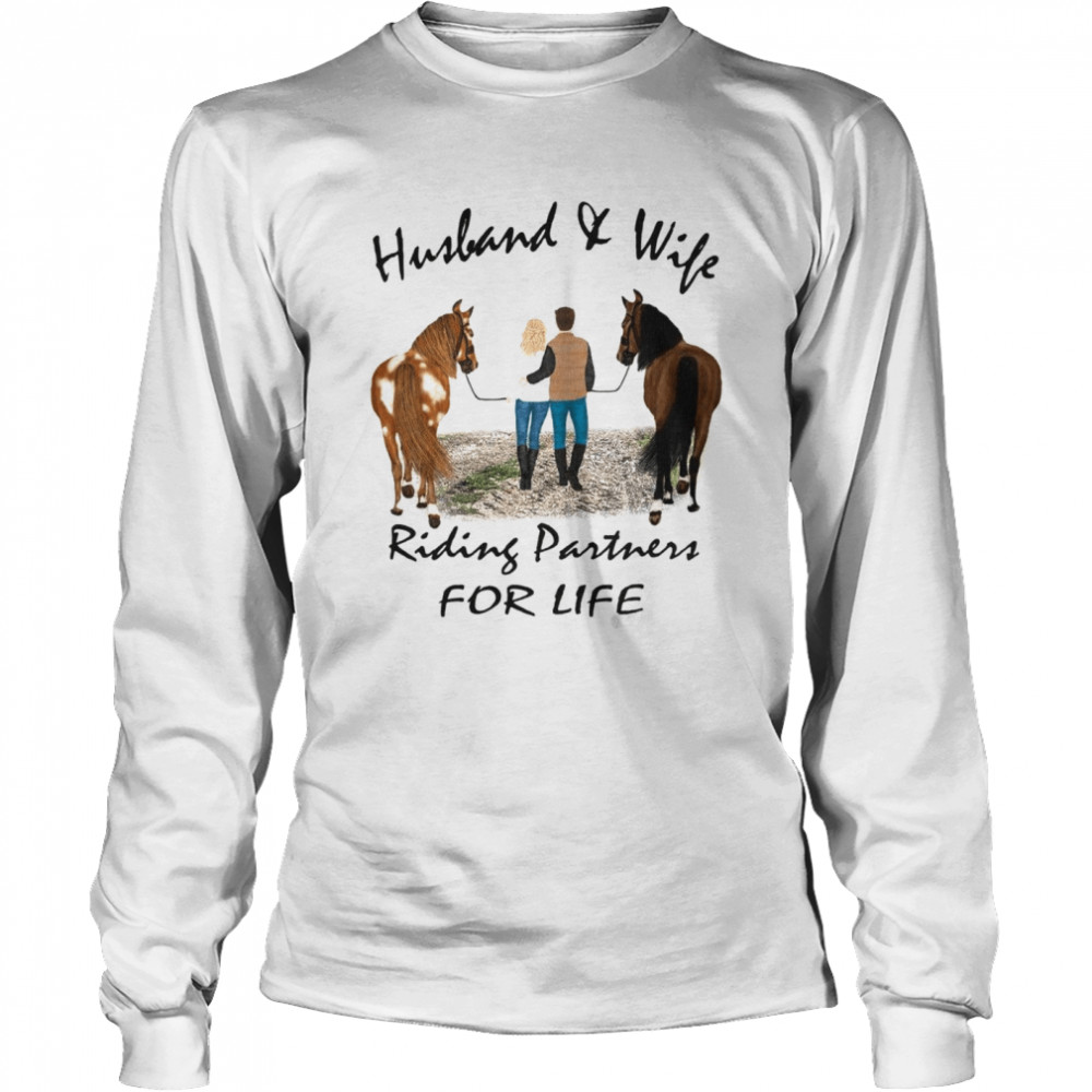 Husband And Wife Riding Partners For Life Long Sleeved T-shirt