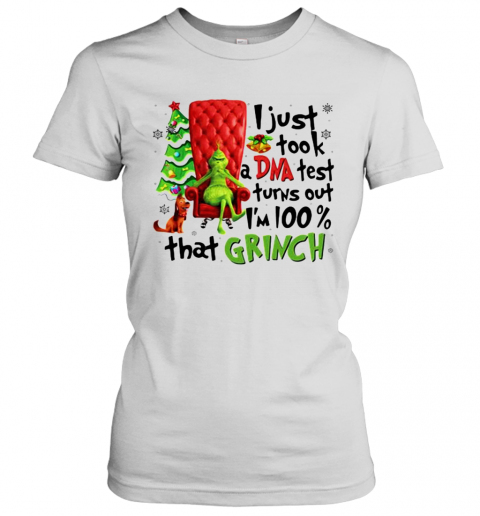 I Just Took A DNA Test Turns Out I'M 100% That Grinch Cane Throne Christmastree Xmas T-Shirt Classic Women's T-shirt