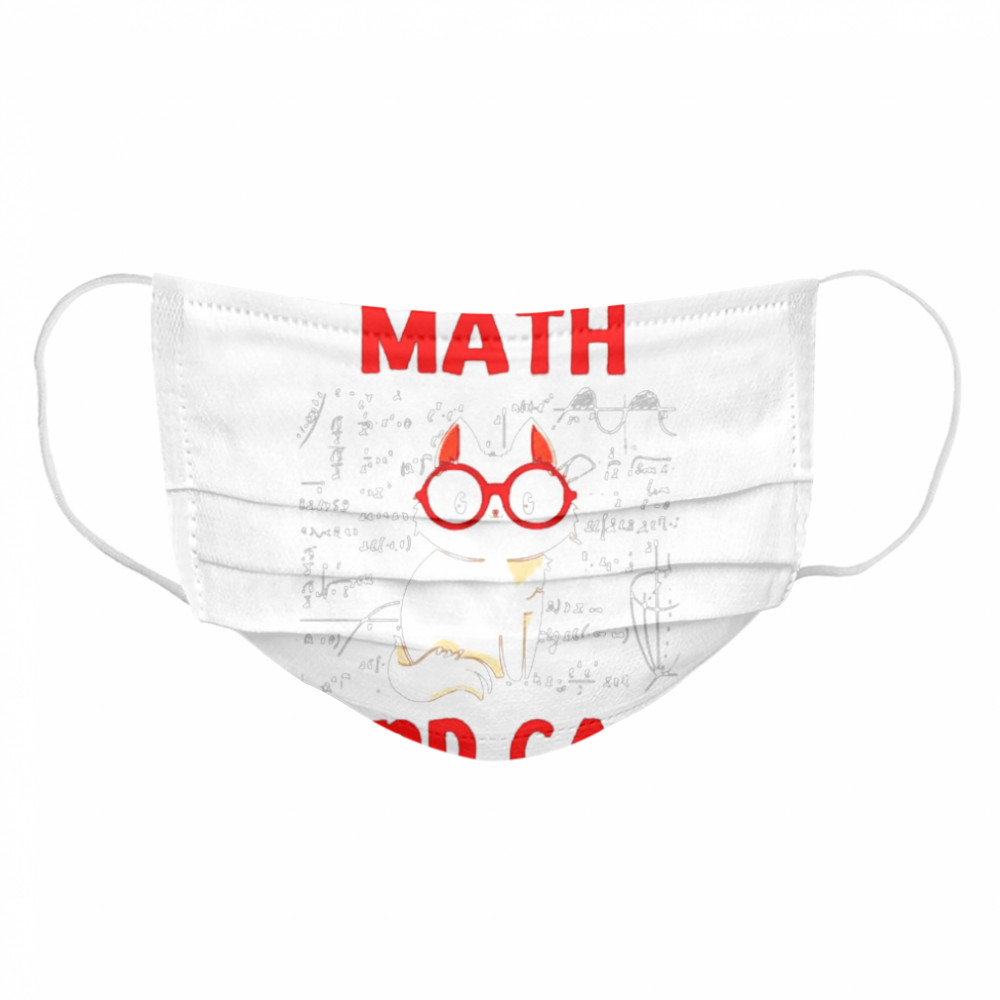 I lover Math and cat Cloth Face Mask