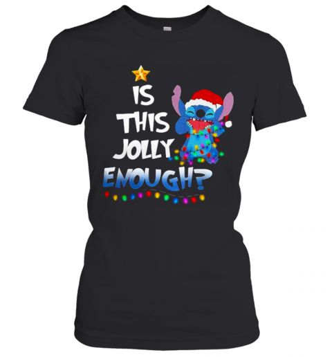 Is This Jolly Enough Christmastree Stitch Xmas T-Shirt Classic Women's T-shirt