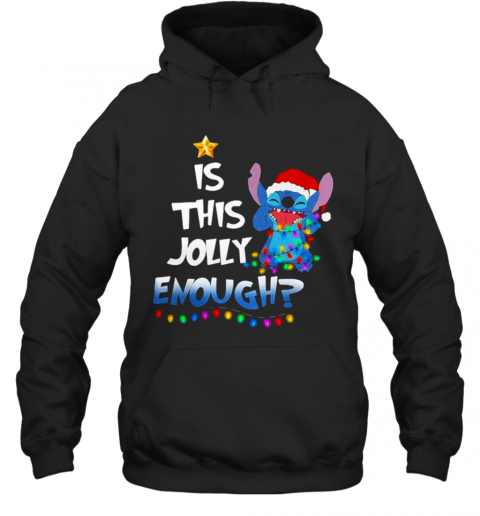 Is This Jolly Enough Christmastree Stitch Xmas T-Shirt Unisex Hoodie