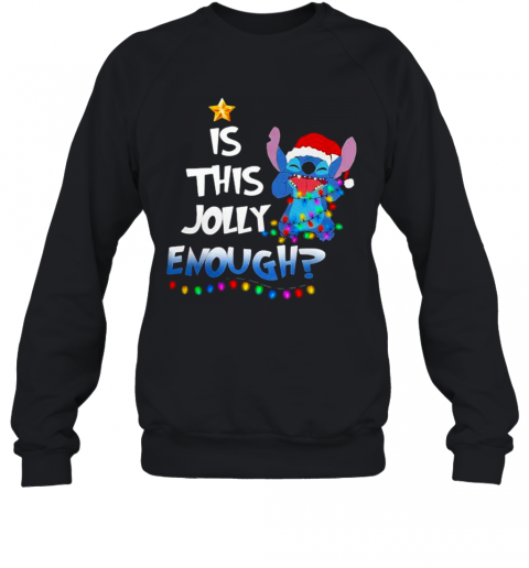 Is This Jolly Enough Christmastree Stitch Xmas T-Shirt Unisex Sweatshirt