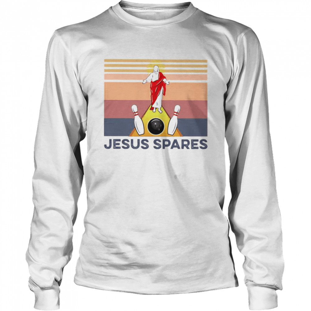 Jesus Spares Bowling vintage Long Sleeved T-shirt