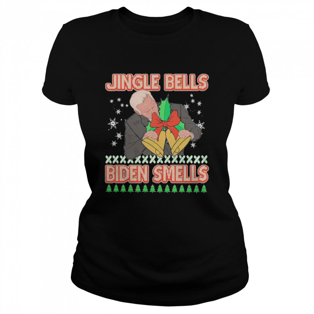 Jingle Bells Biden Smells Ugly Christmas 2020 Classic Women's T-shirt