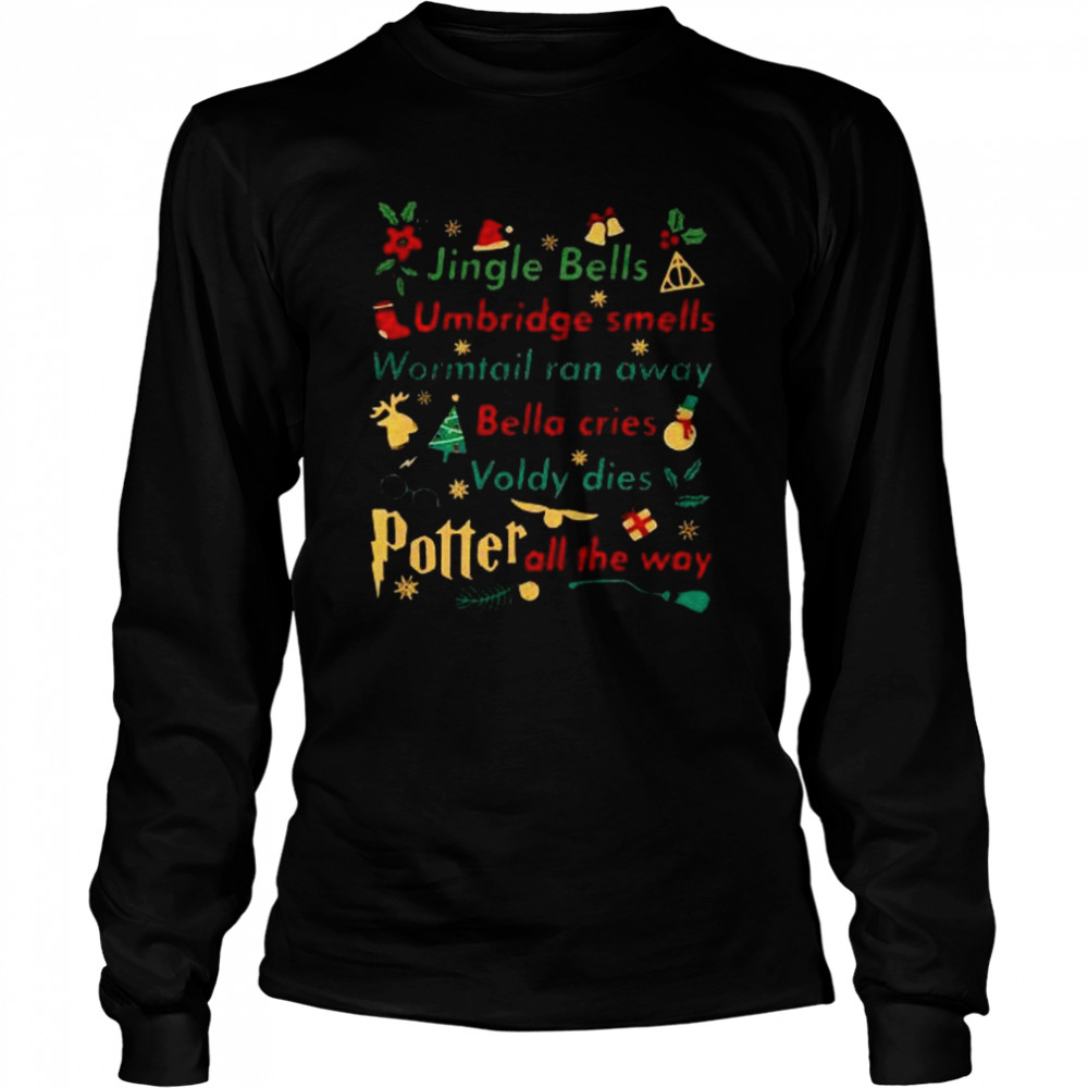 Jingle Bells Umbridge Smells Wormtail Ran Away Long Sleeved T-shirt