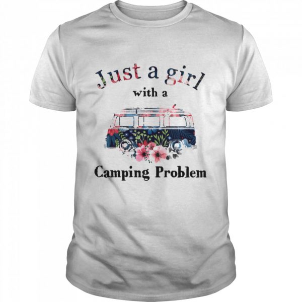 Just A Girl With A Camping Problem Flowers  Classic Men's T-shirt