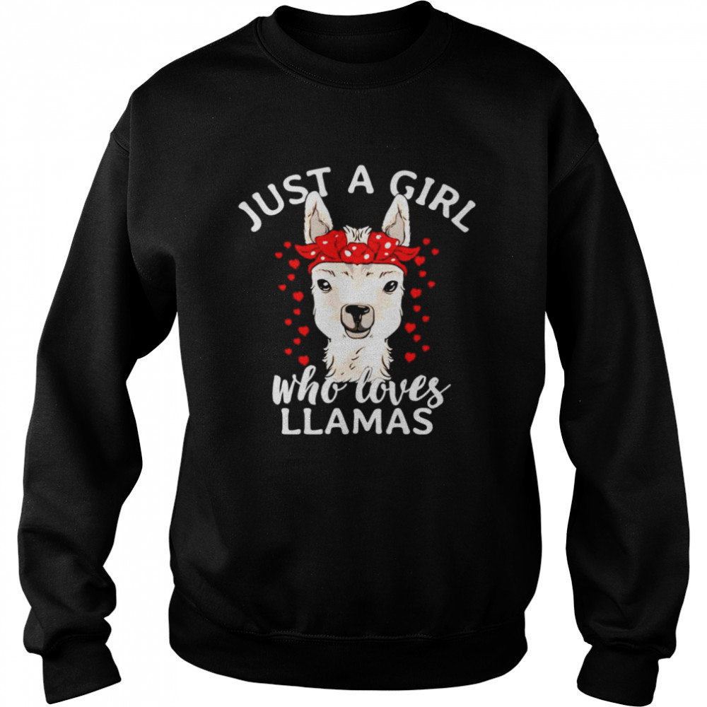 Just a girl who loves Llamas Unisex Sweatshirt