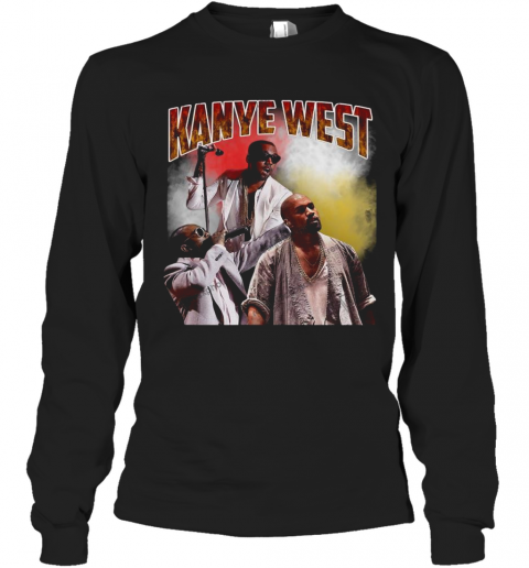 Kanye West Hip Hop Rap Vintage 90S T-Shirt Long Sleeved T-shirt 