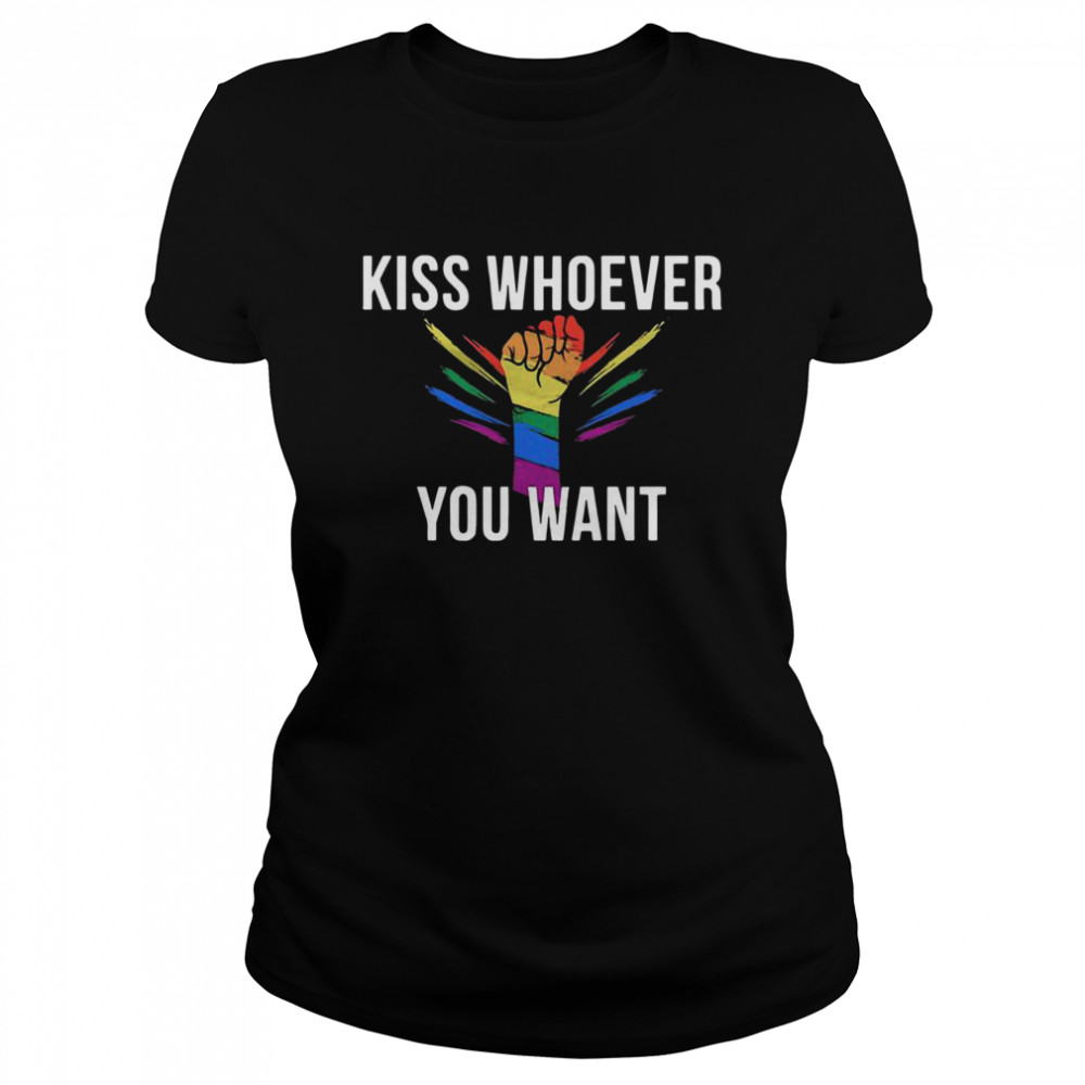 LGBT Kiss Whoever You Want shirt - Trend Tee Shirts Store
