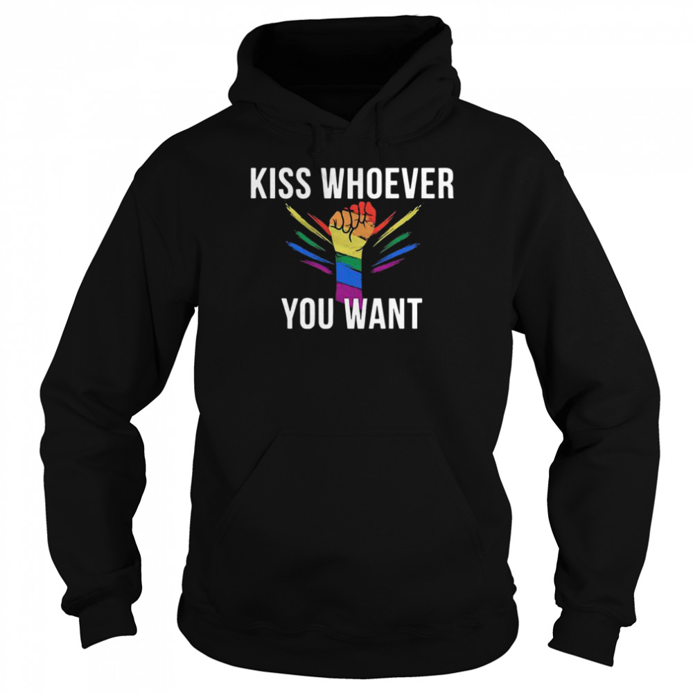 LGBT Kiss Whoever You Want shirt - Trend Tee Shirts Store