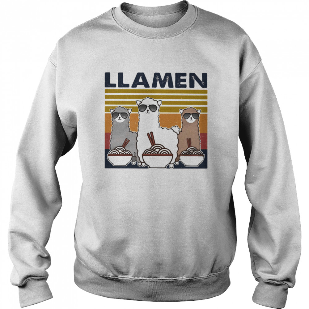 LLAMEN Sheep Noodle Vintage Unisex Sweatshirt