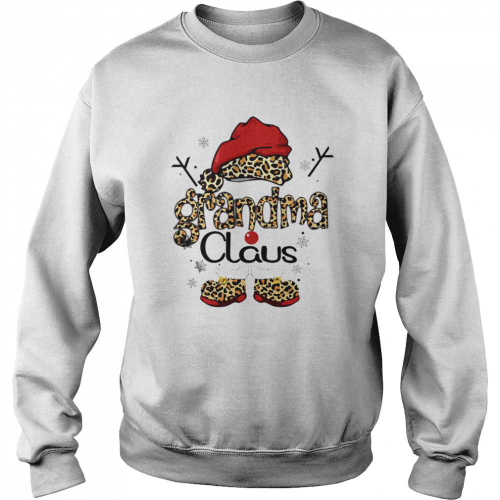 Leopard Grandma Claus Ugly Christmas Unisex Sweatshirt