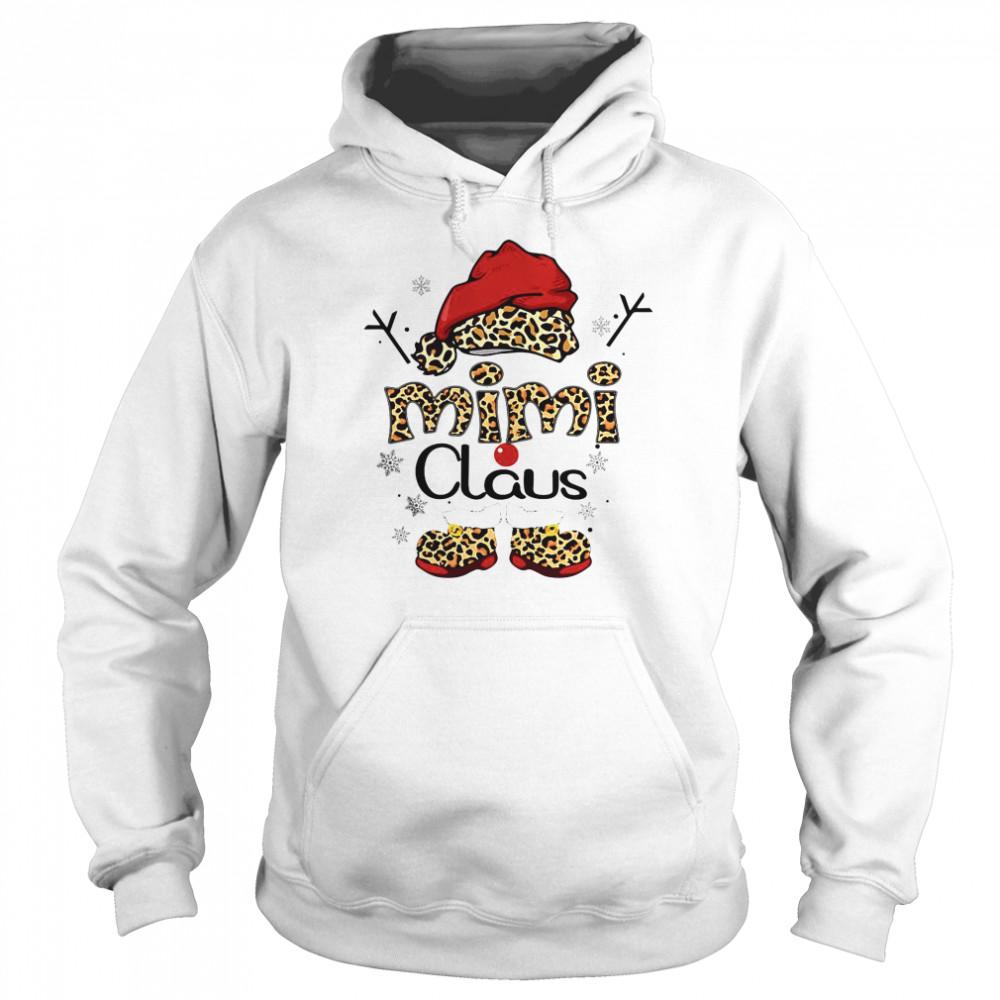 Leopard Mimi Claus Ugly Christmas Unisex Hoodie