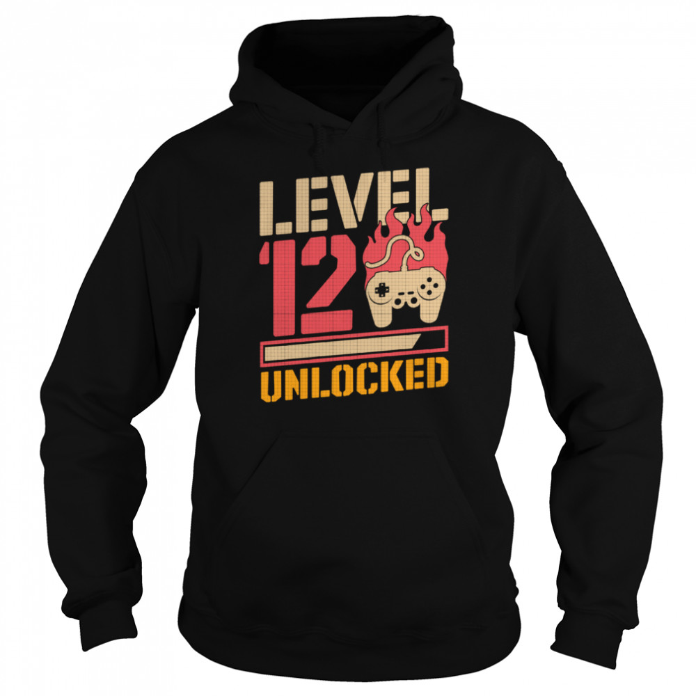 Level 12 Unlocked 12th Video Gamer Birthday Unisex Hoodie