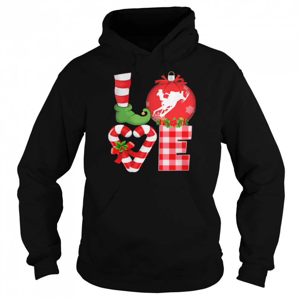 Love Snowboarding Pajama Elf Mery Christmas Unisex Hoodie
