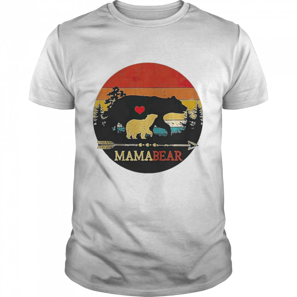 Mama bear vintage sunset shirt