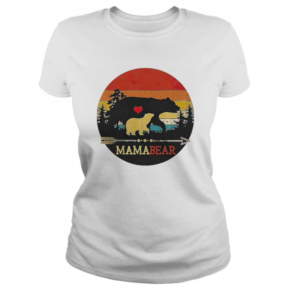 Mama bear vintage sunset Classic Women's T-shirt
