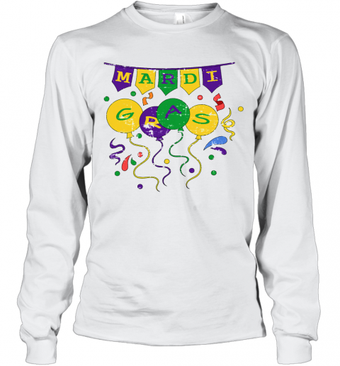 Mardi Gras Carnival Parade Lover Costume Party Balloon T-Shirt Long Sleeved T-shirt 