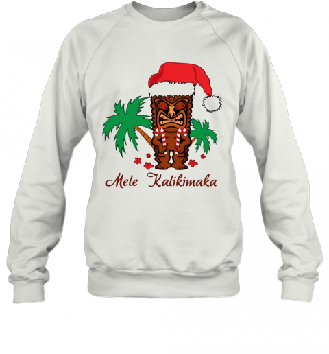 Mele Kalikimaka Merry Christmas Hawaiian Tiki T-Shirt Unisex Sweatshirt