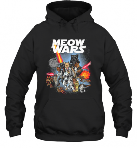 Meow Wars Cat Wars Cat Lover T-Shirt Unisex Hoodie