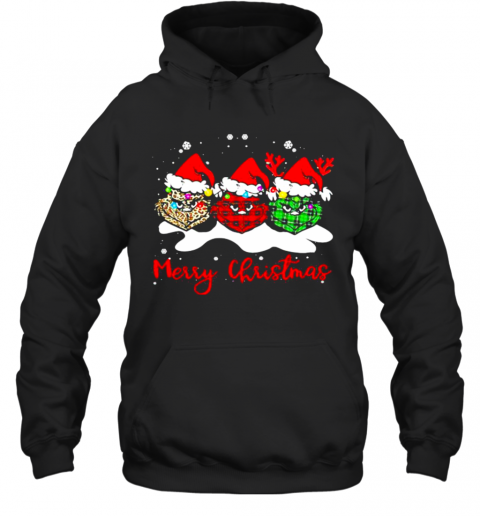 Merry Christmas Grinch Leopard Wear Hat Santa T-Shirt Unisex Hoodie
