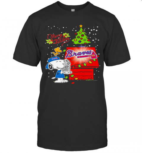 Merry Christmas Snoopy Braves Atlanta Football T-Shirt