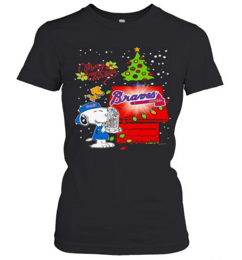 Merry Christmas Snoopy Braves Atlanta Football T-Shirt Classic Women's T-shirt