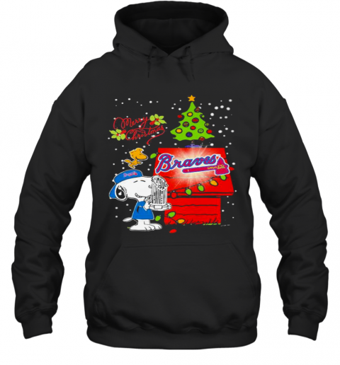 Merry Christmas Snoopy Braves Atlanta Football T-Shirt Unisex Hoodie