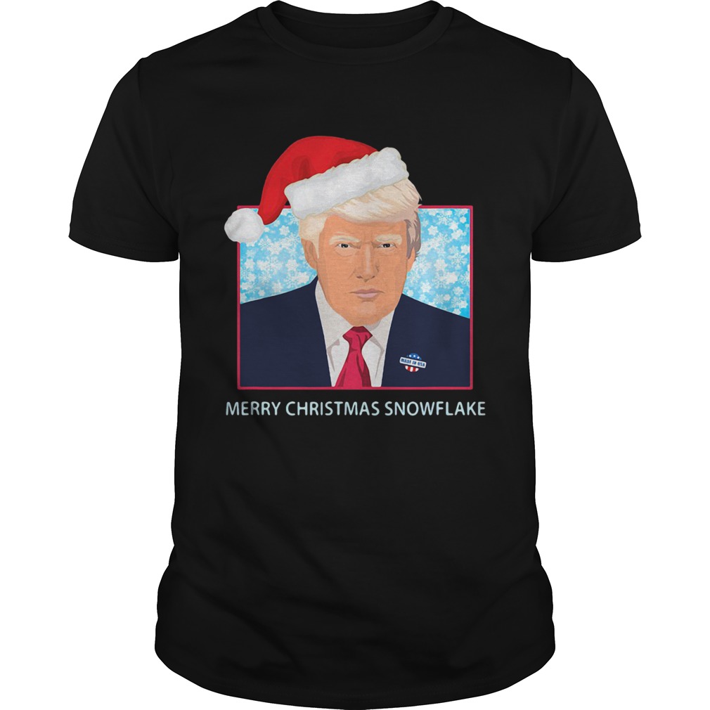 Merry Christmas Snowflake Donald Trump Wear Hat Santa shirt