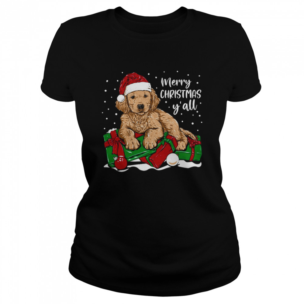 Merry Christmas Y’all Puppy Dog Classic Women's T-shirt