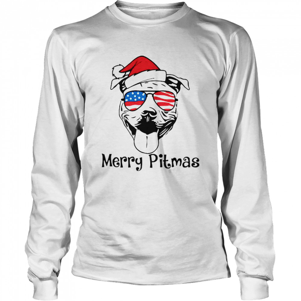 Merry Pitmas Christmas Long Sleeved T-shirt