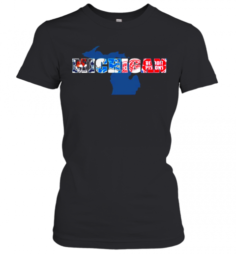 Michigan Detroit Tigers Detroit Lions Detroit Red Wings Detroit Pistons T-Shirt Classic Women's T-shirt