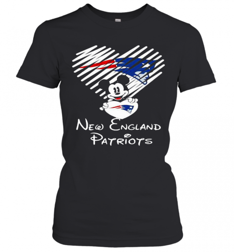 Mickey Mouse Love New England Patriots T-Shirt Classic Women's T-shirt