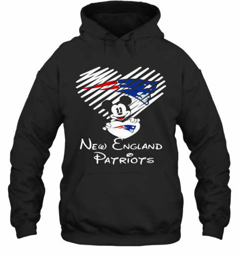 Mickey Mouse Love New England Patriots T-Shirt Unisex Hoodie
