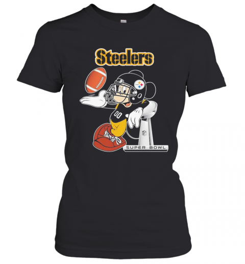Mickey Mouse Pittsburgh Steelers Super Bowl T-Shirt Classic Women's T-shirt