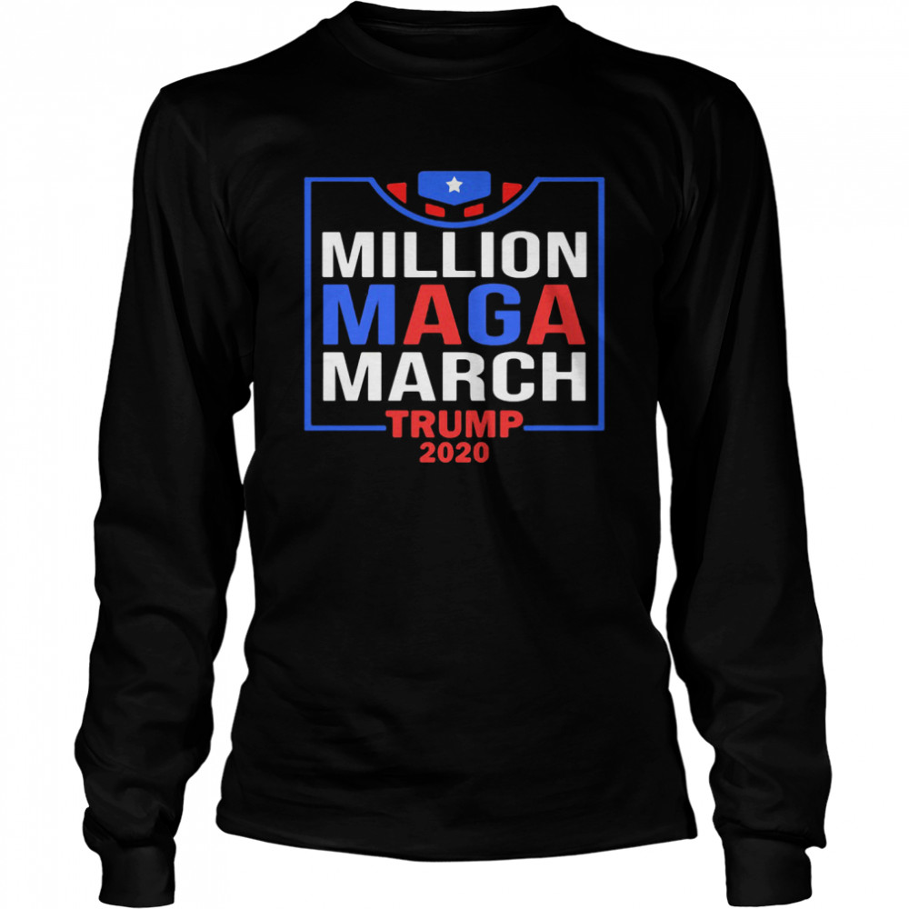 Million Maga March Donald Trump 2020 Long Sleeved T-shirt