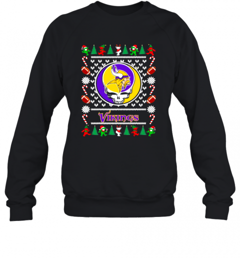 Minnesota Vikings Grateful Dead Ugly Christmas T-Shirt Unisex Sweatshirt