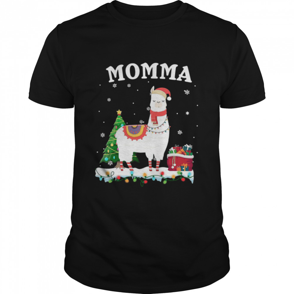 Momma Llama Christmas Costume Tree Gift shirt