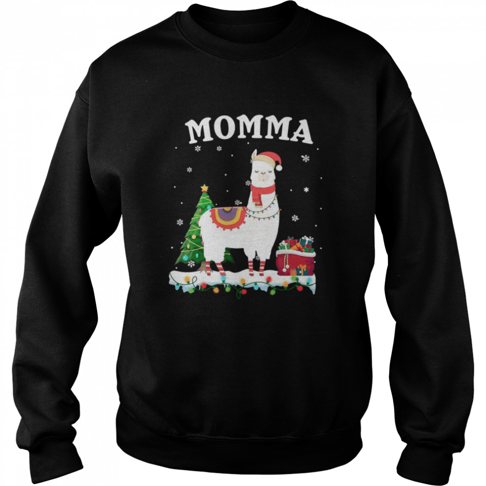 Momma Llama Christmas Costume Tree Gift Unisex Sweatshirt