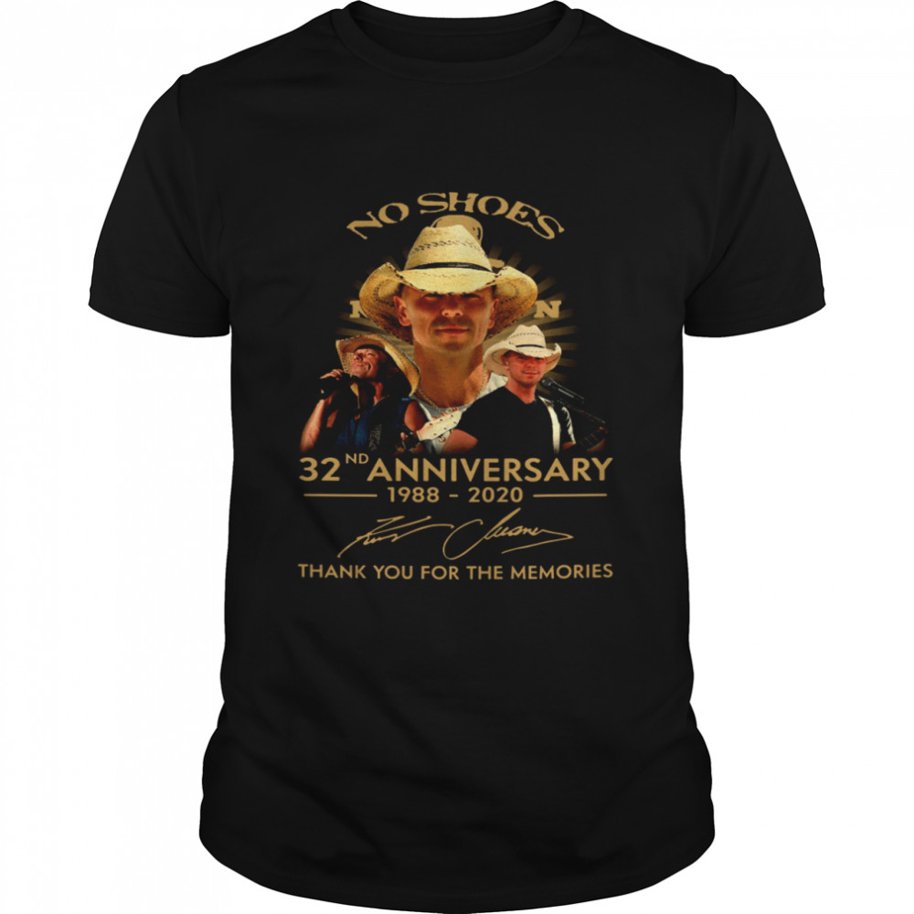 No Shoes 32nd Anniversary 1988 2020 Thank You For The Memories shirt