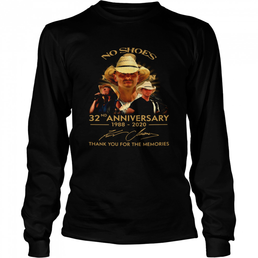 No Shoes 32nd Anniversary 1988 2020 Thank You For The Memories Long Sleeved T-shirt